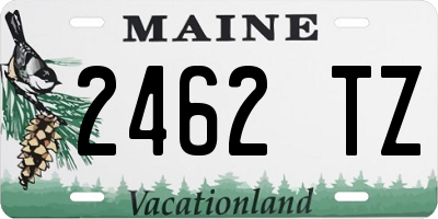 ME license plate 2462TZ
