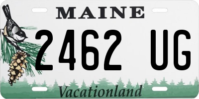 ME license plate 2462UG