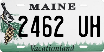 ME license plate 2462UH