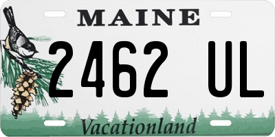 ME license plate 2462UL