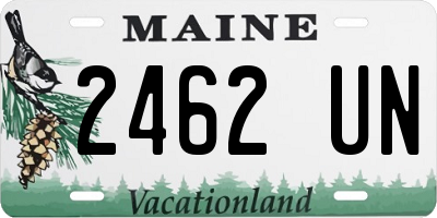 ME license plate 2462UN
