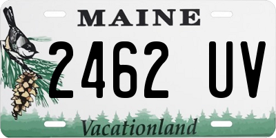 ME license plate 2462UV