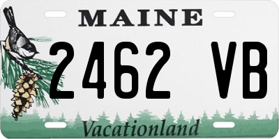 ME license plate 2462VB