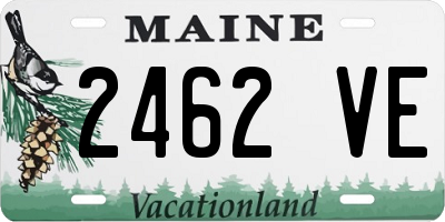 ME license plate 2462VE