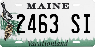 ME license plate 2463SI