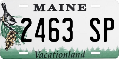 ME license plate 2463SP