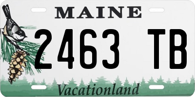 ME license plate 2463TB