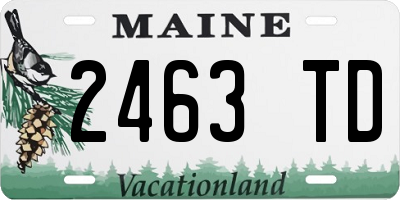 ME license plate 2463TD