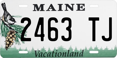 ME license plate 2463TJ