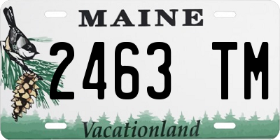 ME license plate 2463TM