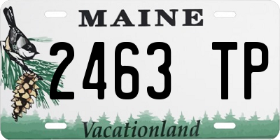 ME license plate 2463TP