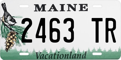 ME license plate 2463TR