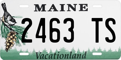 ME license plate 2463TS