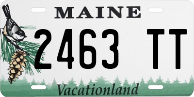 ME license plate 2463TT