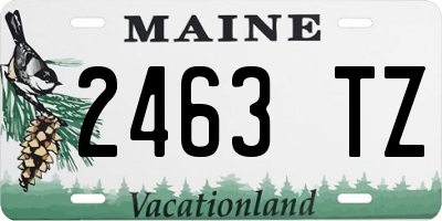 ME license plate 2463TZ