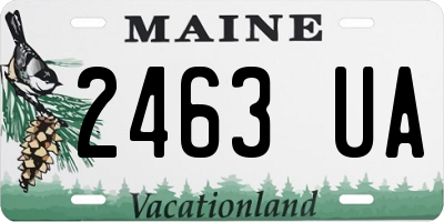ME license plate 2463UA