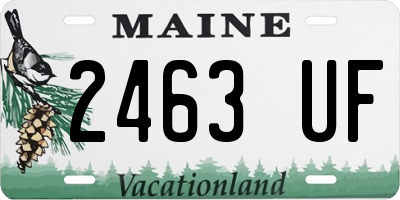 ME license plate 2463UF