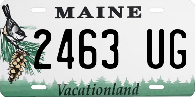 ME license plate 2463UG