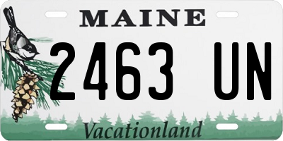 ME license plate 2463UN