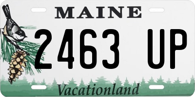 ME license plate 2463UP