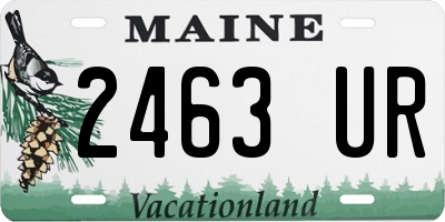 ME license plate 2463UR