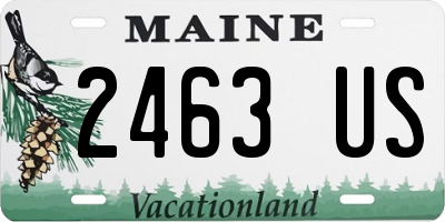 ME license plate 2463US