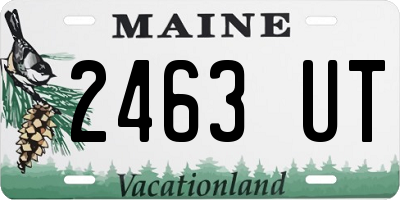 ME license plate 2463UT