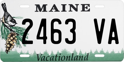 ME license plate 2463VA