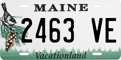 ME license plate 2463VE