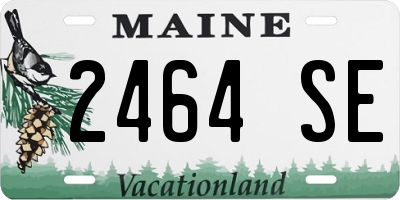 ME license plate 2464SE