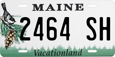 ME license plate 2464SH