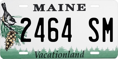 ME license plate 2464SM