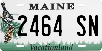 ME license plate 2464SN