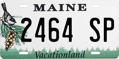 ME license plate 2464SP