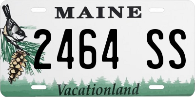 ME license plate 2464SS
