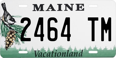 ME license plate 2464TM