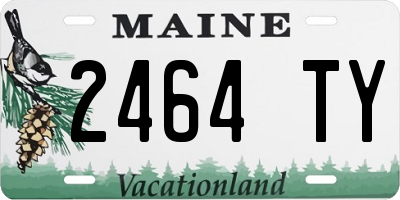 ME license plate 2464TY