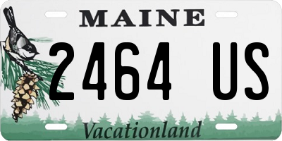 ME license plate 2464US