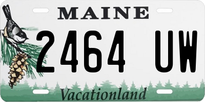 ME license plate 2464UW