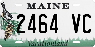 ME license plate 2464VC