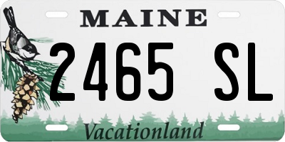 ME license plate 2465SL