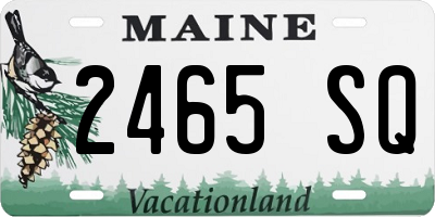ME license plate 2465SQ