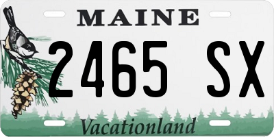 ME license plate 2465SX