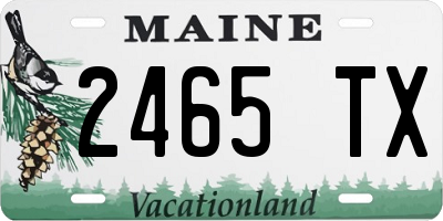 ME license plate 2465TX