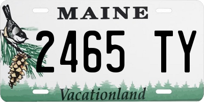 ME license plate 2465TY