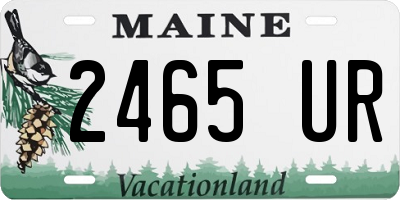 ME license plate 2465UR