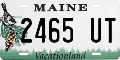 ME license plate 2465UT