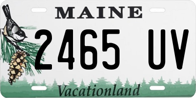 ME license plate 2465UV