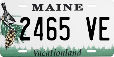 ME license plate 2465VE