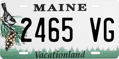 ME license plate 2465VG